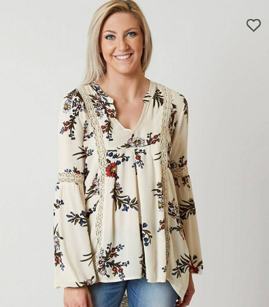 Final Drop ⬇️Blu Pepper Floral Top